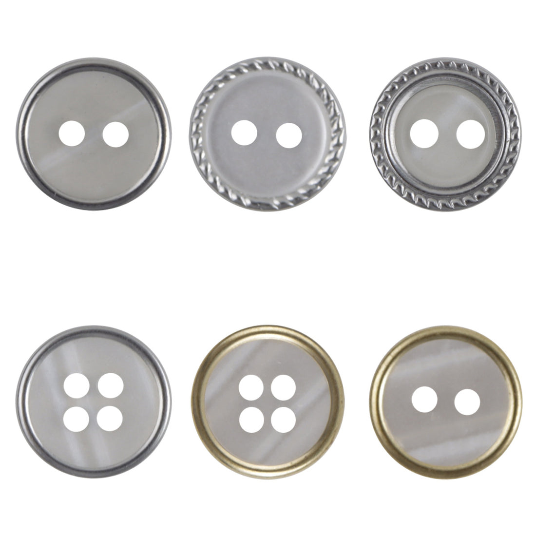 Lockstitch Imitation Shell Pattern Round Resin Buttons,50PCS - Lots of Buttons
