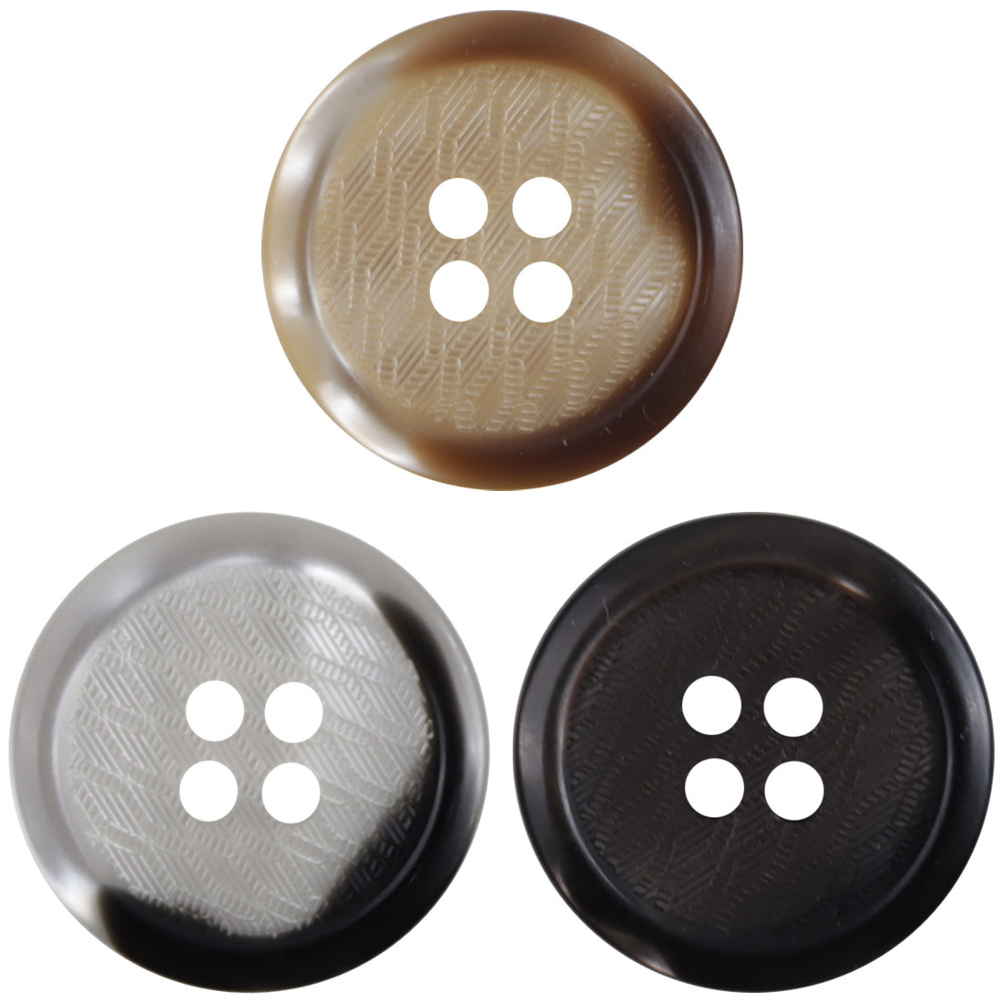 15mm/20mm Black and White Contrast Simple Resin Buttons 30 Pack - Lots of Buttons
