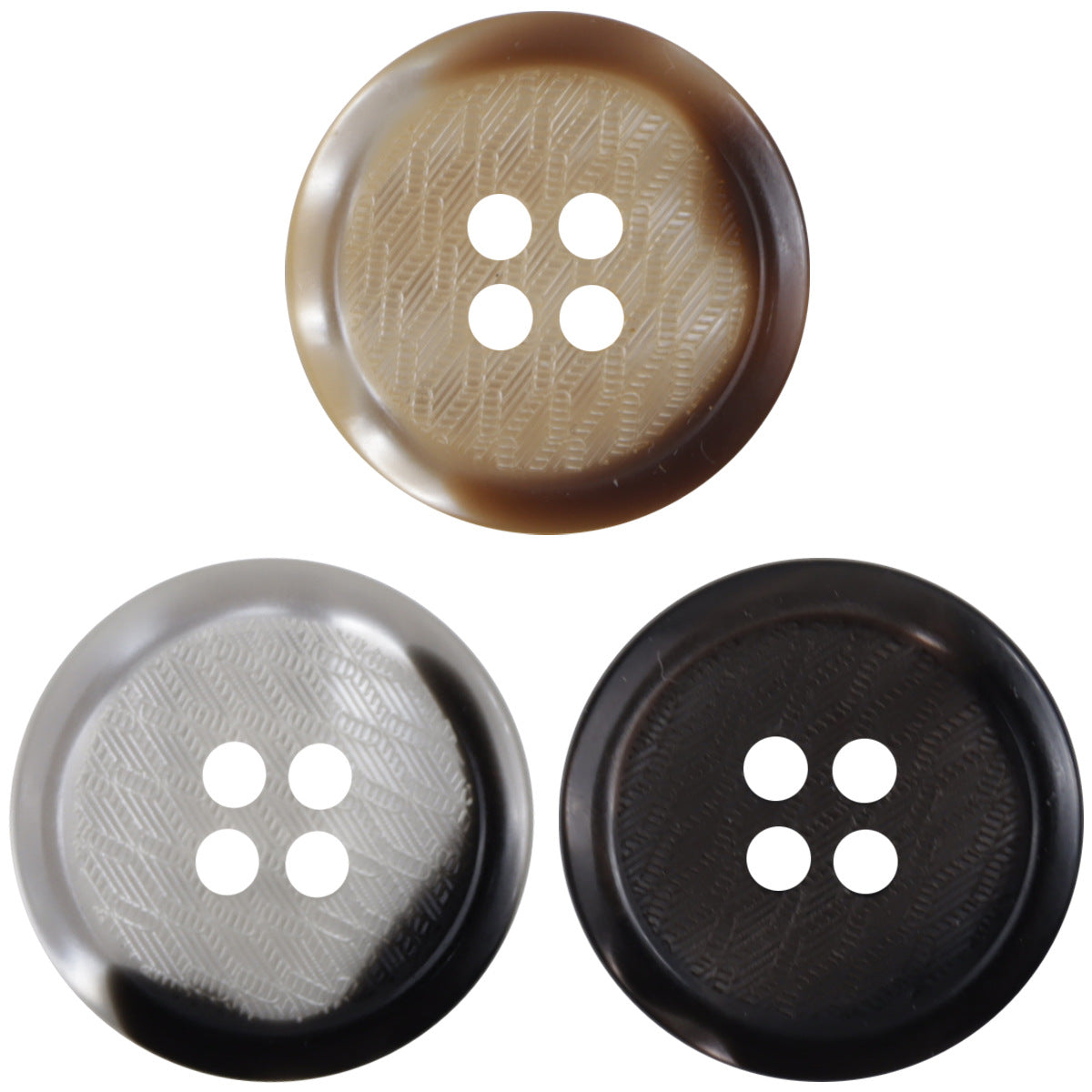 15mm/20mm Black and White Contrast Simple Resin Buttons 30 Pack - Lots of Buttons