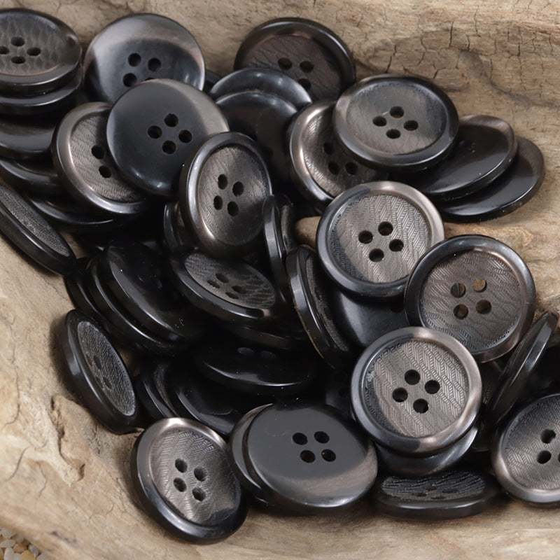 15mm/20mm Black and White Contrast Simple Resin Buttons 30 Pack - Lots of Buttons