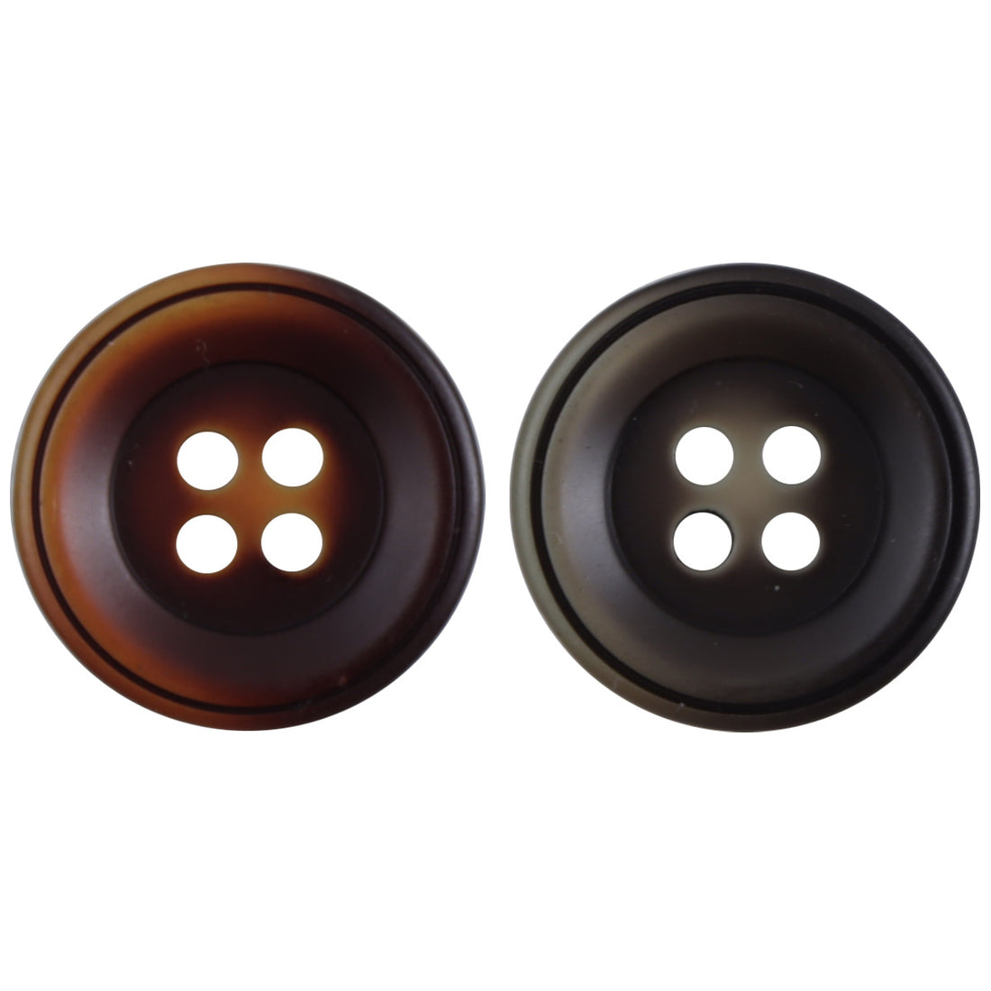 Round Four-Hole Red-Orange and Meadow Gray Resin Buttons 40 Pack - Lots of Buttons