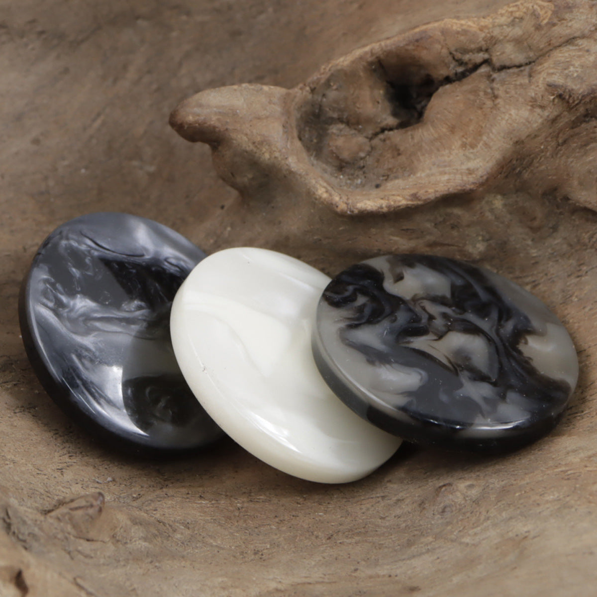 Ceramic Marble Pattern Shank Resin Buttons for Autumn Coats 10pcs - Lots of Buttons