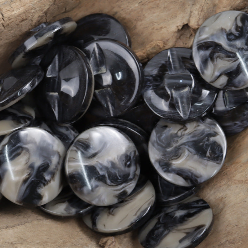 Ceramic Marble Pattern Shank Resin Buttons for Autumn Coats 10pcs - Lots of Buttons