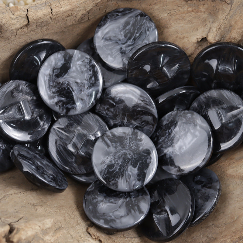 Ceramic Marble Pattern Shank Resin Buttons for Autumn Coats 10pcs - Lots of Buttons