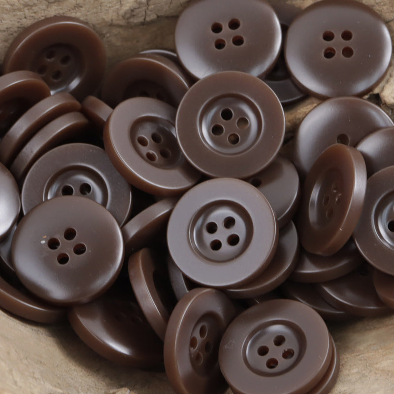 White Green Red Black Wide Rim Four-Hole Resin Buttons 40 Pack - Lots of Buttons