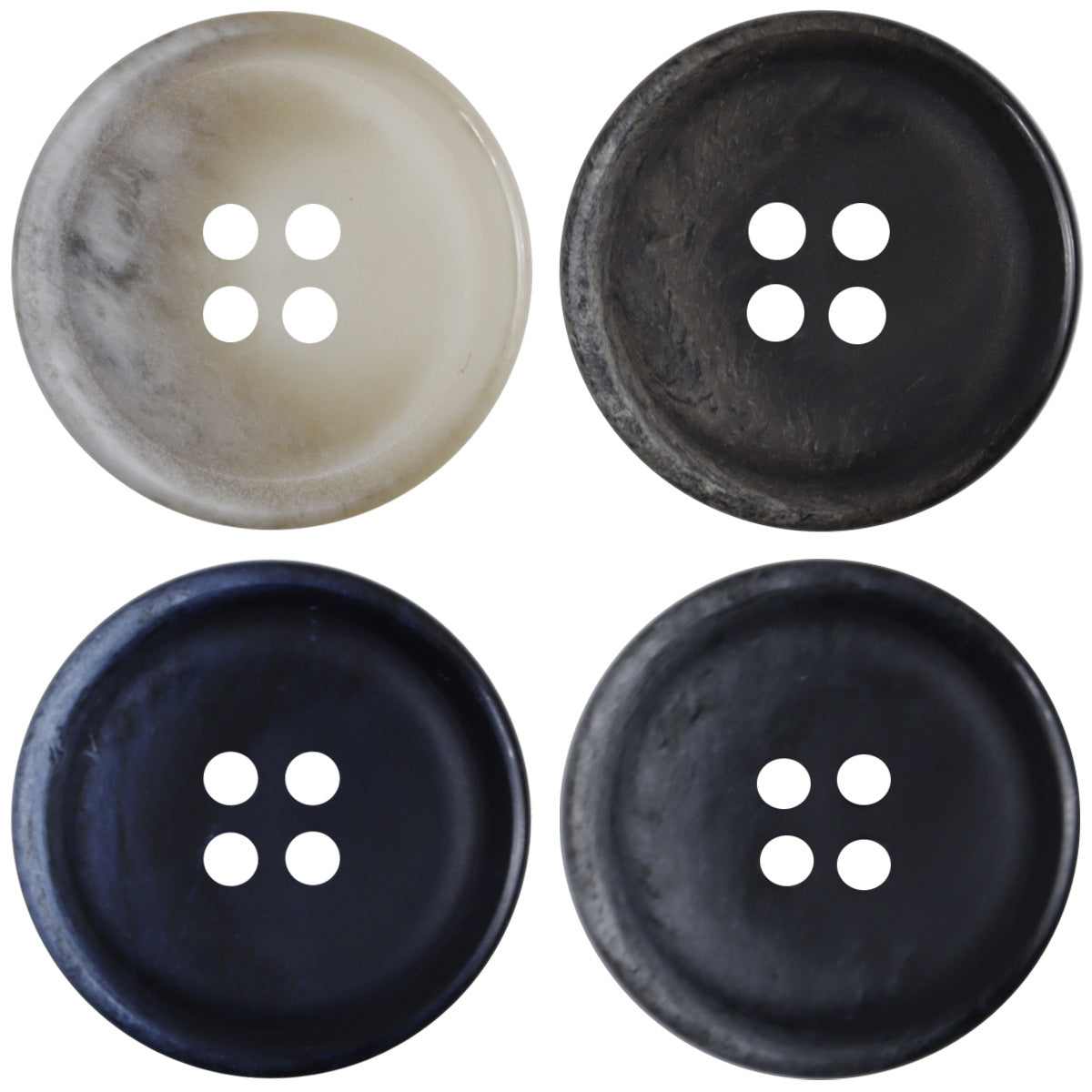 Vintage Gradient Double-Sided Resin Coat Buttons,20pcs - Lots of Buttons
