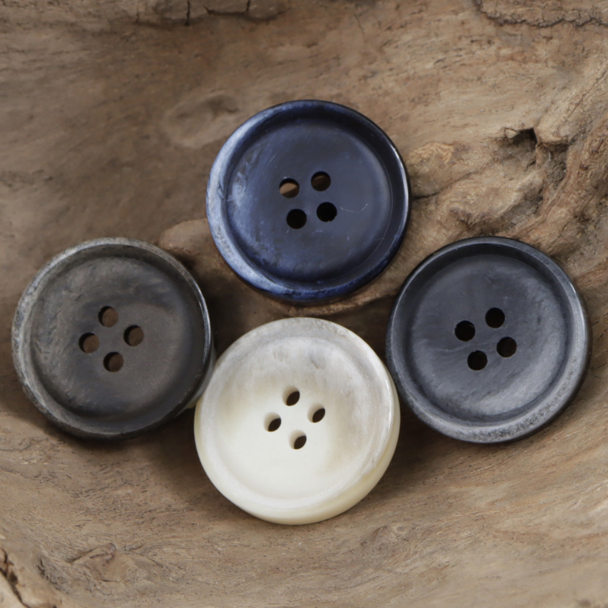 Vintage Gradient Double-Sided Resin Coat Buttons,20pcs - Lots of Buttons