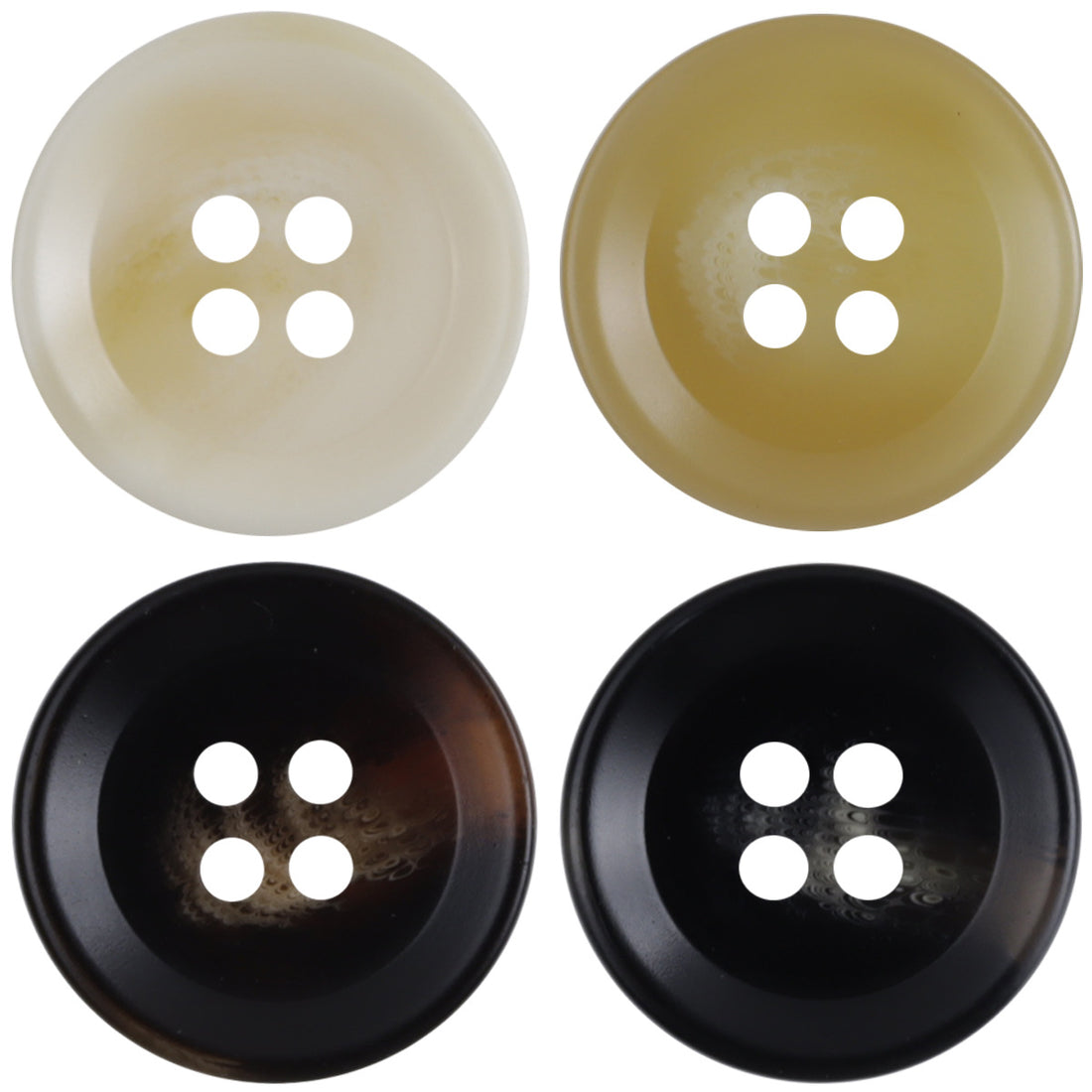 Round 4-Hole Resin Buttons for Camel Colored Coats Windbreakers 30pcs - Lots of Buttons