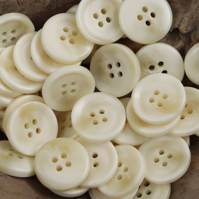 Round 4-Hole Resin Buttons for Camel Colored Coats Windbreakers 30pcs - Lots of Buttons