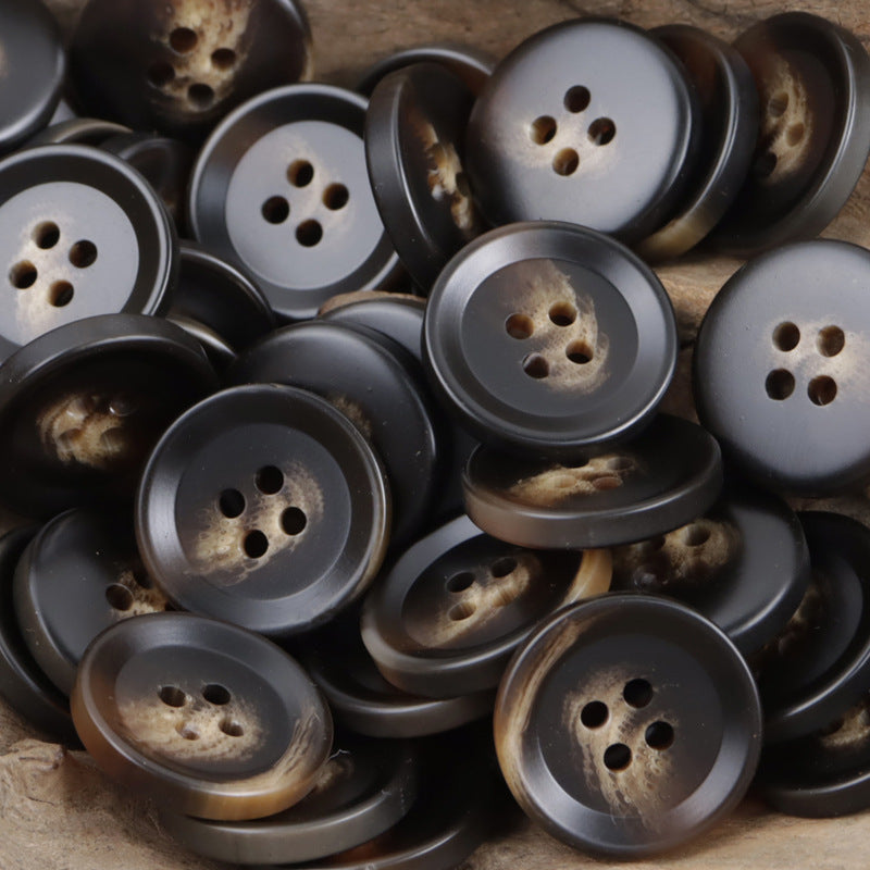 Round 4-Hole Resin Buttons for Camel Colored Coats Windbreakers 30pcs - Lots of Buttons