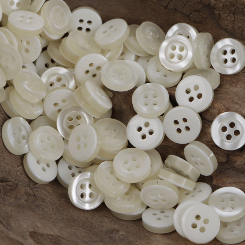 11.5mm Resin Buttons Wide Edge for Children's Knitwear Dresses 100 Pack 