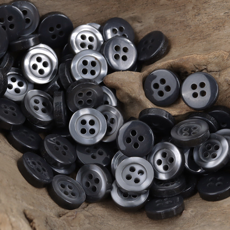 11.5mm Resin Buttons Wide Edge for Children's Knitwear Dresses 100 Pack 