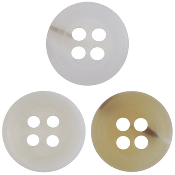11.5mm Four-Hole White and Yellow Resin Buttons 60 Pack - Lots of Buttons