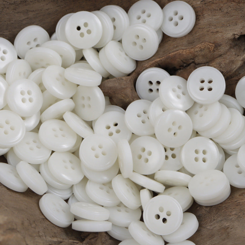 Classic Black and White Resin Buttons for Shirt Suit,100PCS - Lots of Buttons
