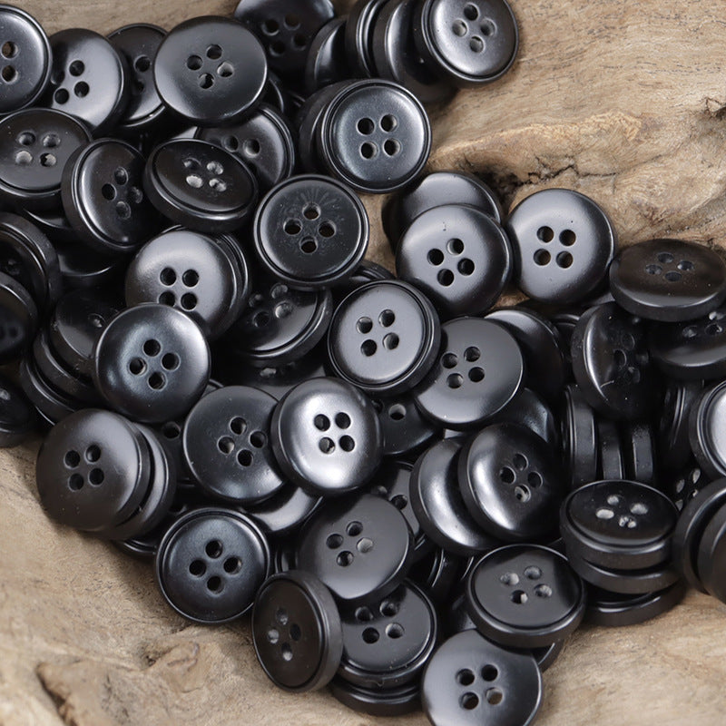 Classic Black and White Resin Buttons for Shirt Suit,100PCS - Lots of Buttons