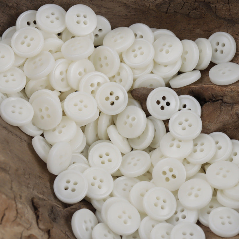 Classic Black and White Resin Buttons for Shirt Suit,100PCS - Lots of Buttons