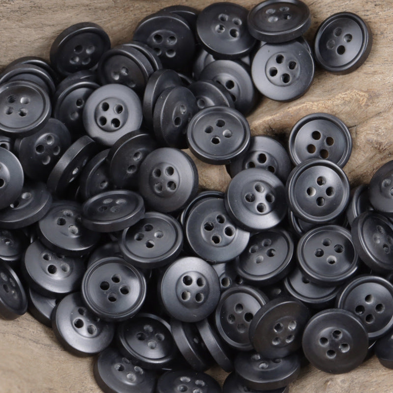 Classic Black and White Resin Buttons for Shirt Suit,100PCS - Lots of Buttons