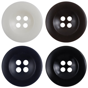 Navy Blue Cap-Shaped Resin Buttons for Formal Suits 40 Pack - Lots of Buttons