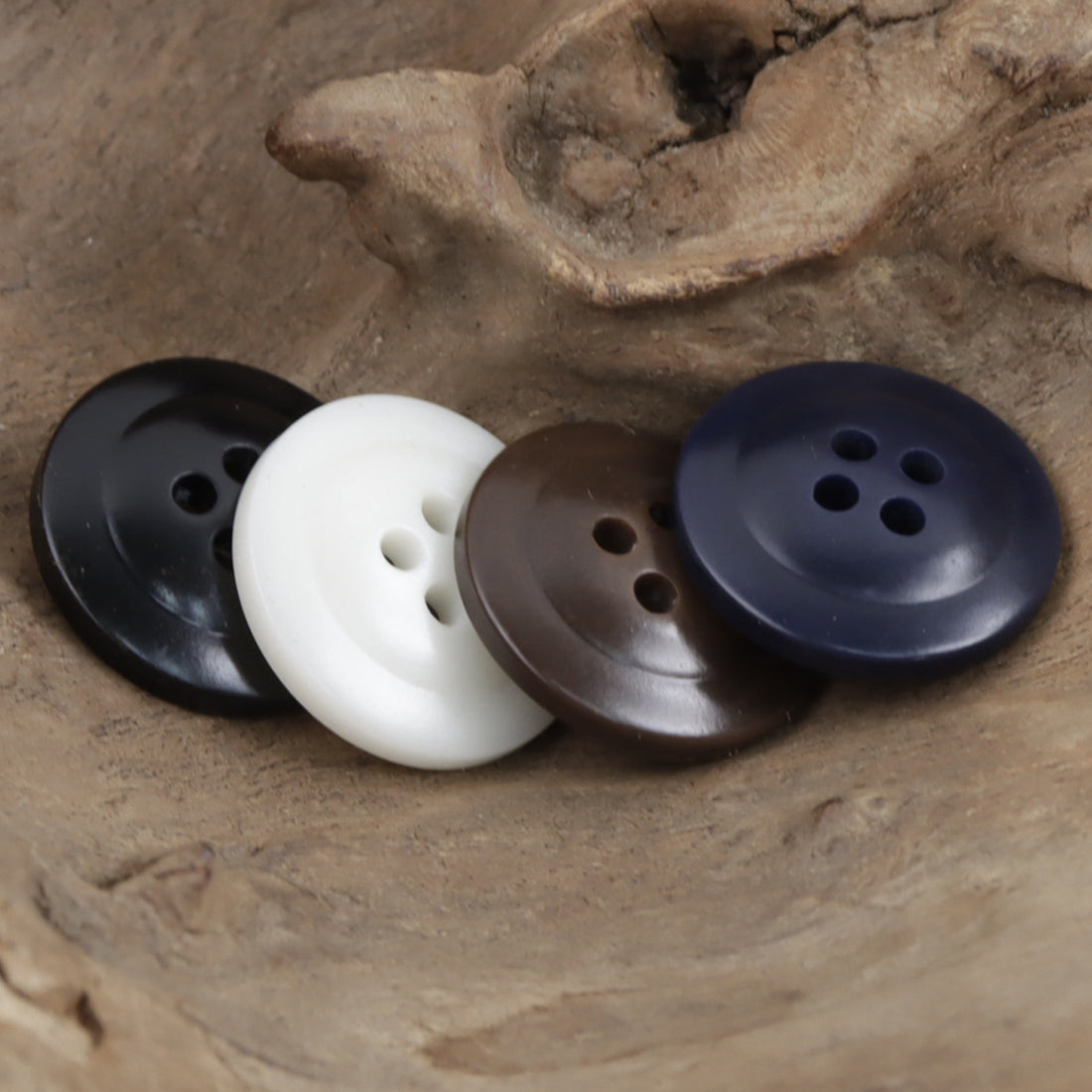 Navy Blue Cap-Shaped Resin Buttons for Formal Suits 40 Pack - Lots of Buttons