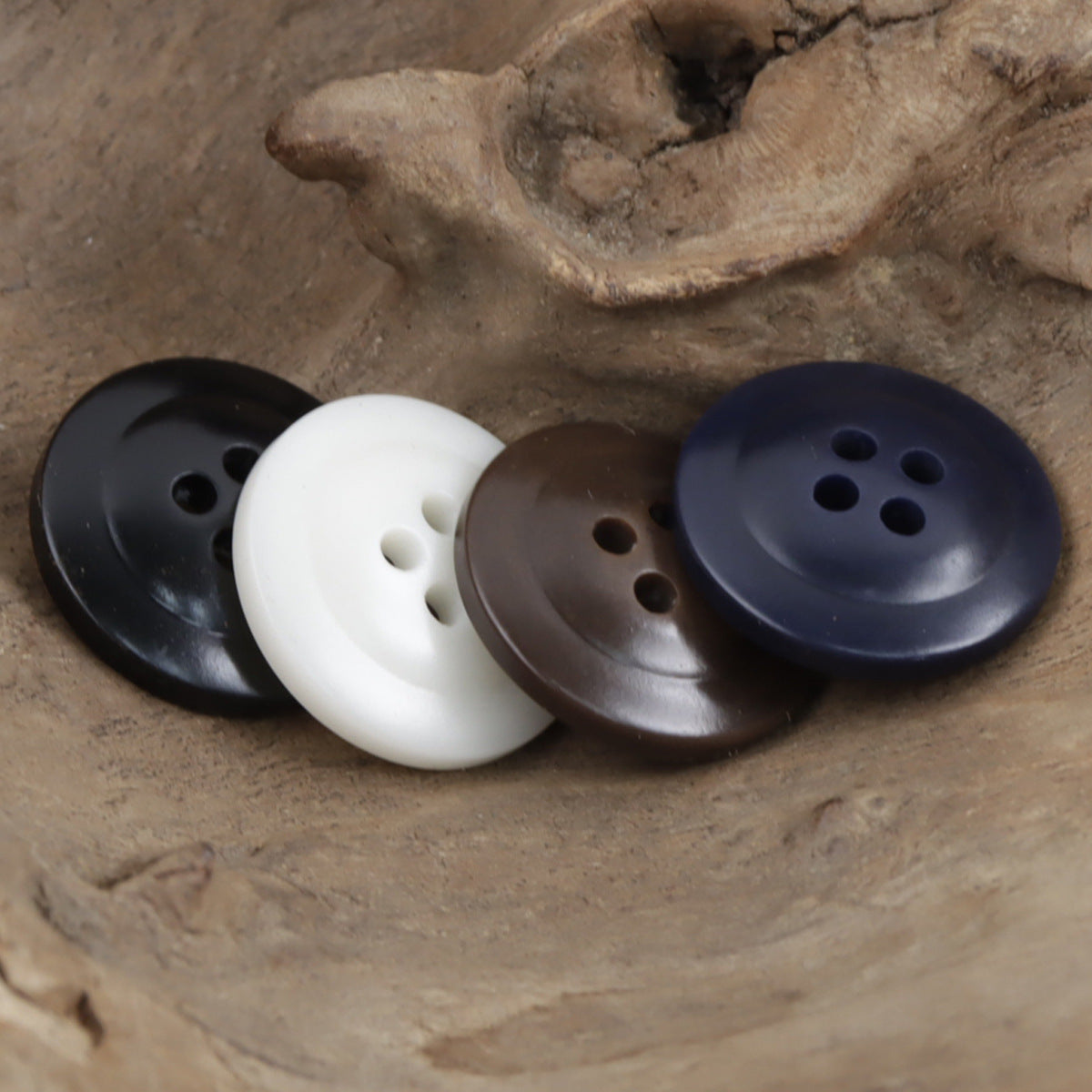 Navy Blue Cap-Shaped Resin Buttons for Formal Suits 40 Pack - Lots of Buttons