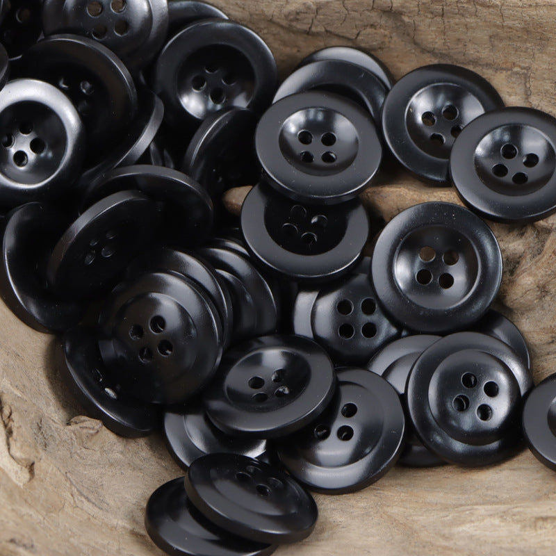 Navy Blue Cap-Shaped Resin Buttons for Formal Suits 40 Pack - Lots of Buttons
