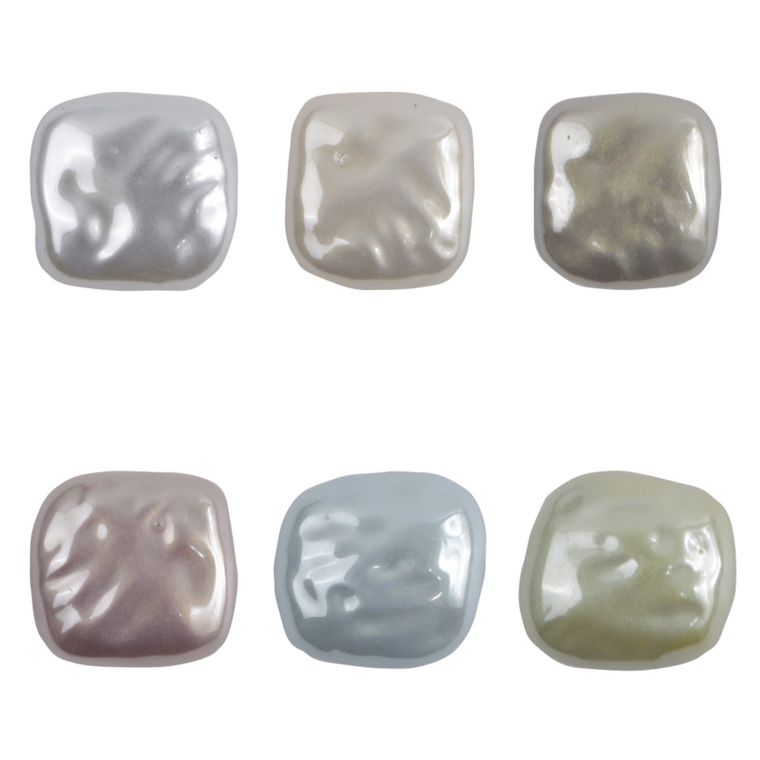 11.5MM Square Colorful Resin Buttons with Metal Shanks for Lady's Shirts 10pcs - Lots of Buttons