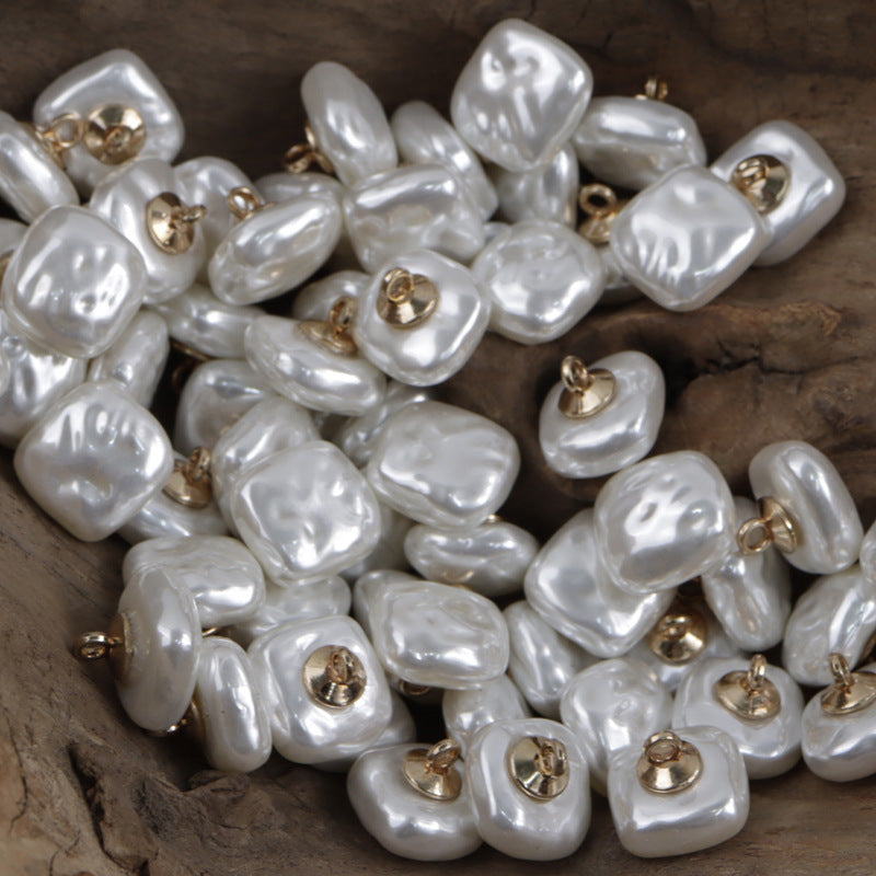 11.5MM Square Colorful Resin Buttons with Metal Shanks for Lady's Shirts 10pcs - Lots of Buttons