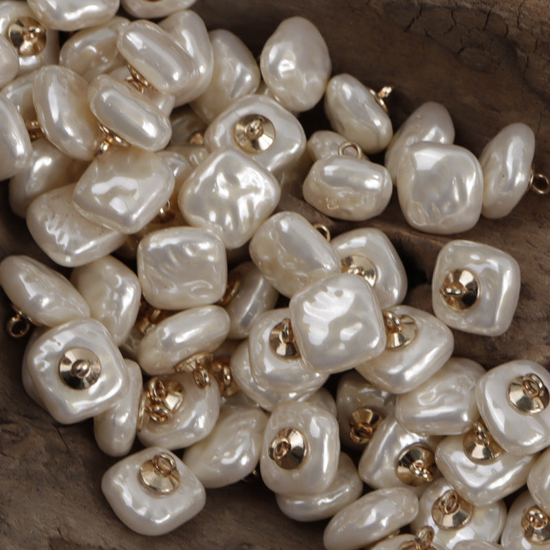 11.5MM Square Colorful Resin Buttons with Metal Shanks for Lady's Shirts 10pcs - Lots of Buttons