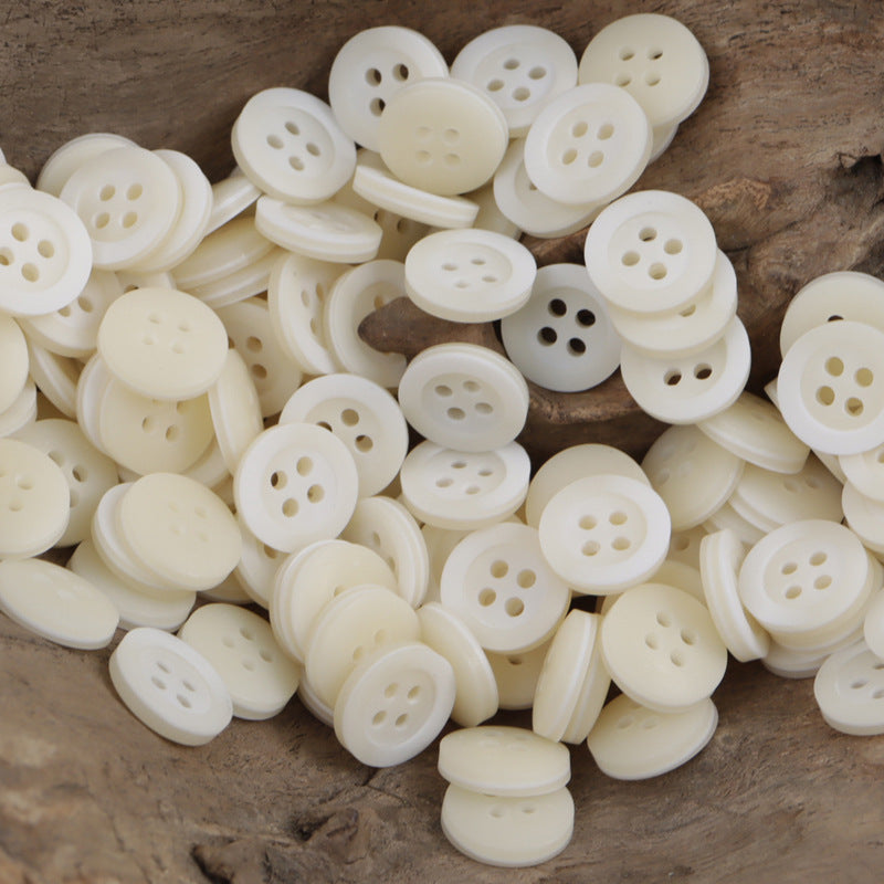 11.5mm Arc Pattern 4 Hole Resin Buttons for DIY Jewelry 90 Pack - Lots of Buttons