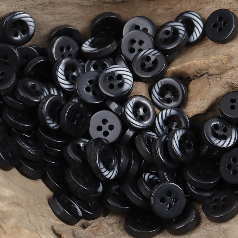 11.5mm Arc Pattern 4 Hole Resin Buttons for DIY Jewelry 90 Pack - Lots of Buttons
