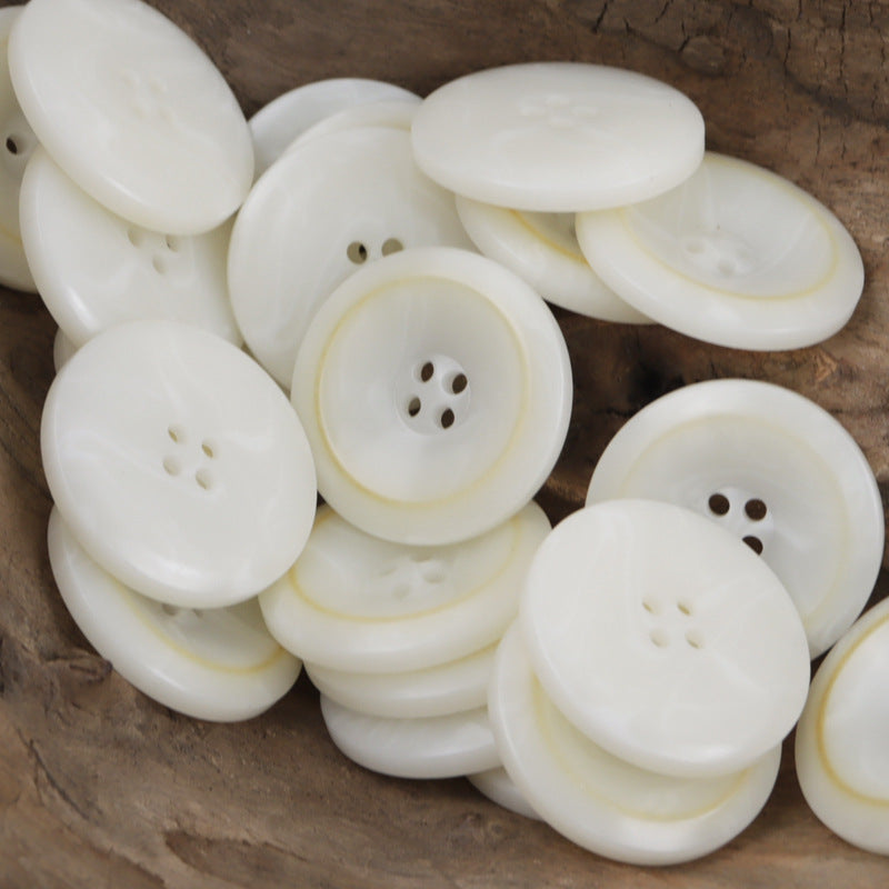 Burn Edged Bowl Shaped 4 Hole Resin Sewing Buttons 50pcs - Lots of Buttons
