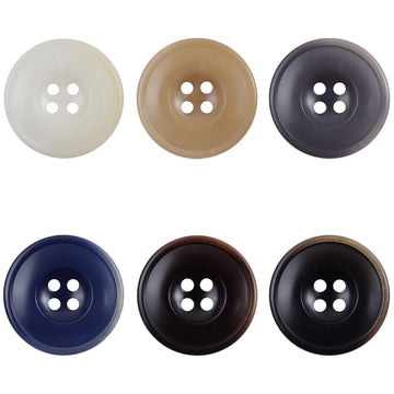 Vintage Burnt-Edge Resin Buttons for Casual Dark Blue Jackets 60 Pack - Lots of Buttons