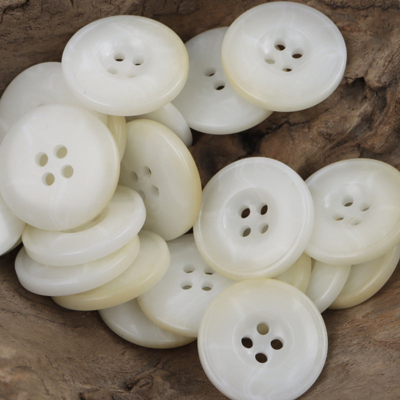 Vintage Burnt-Edge Resin Buttons for Casual Dark Blue Jackets 60 Pack - Lots of Buttons