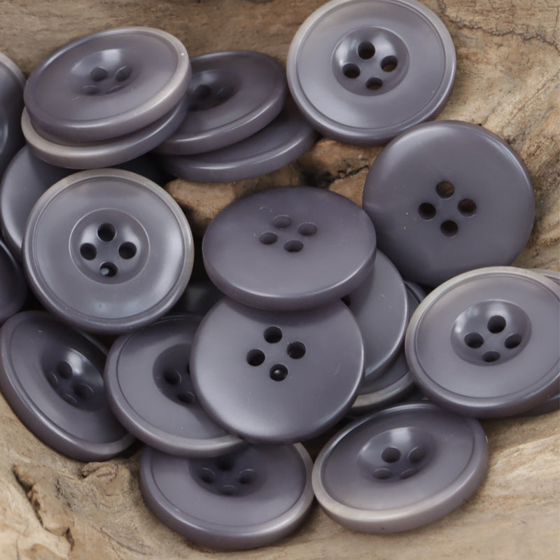 Vintage Burnt-Edge Resin Buttons for Casual Dark Blue Jackets 60 Pack - Lots of Buttons