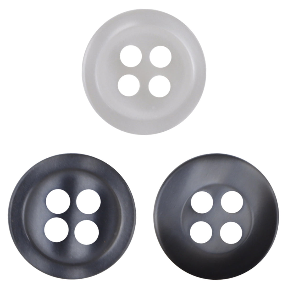 11.5mm Black White Gray Resin Buttons for Fashion Designers 100pcs - Lots of Buttons