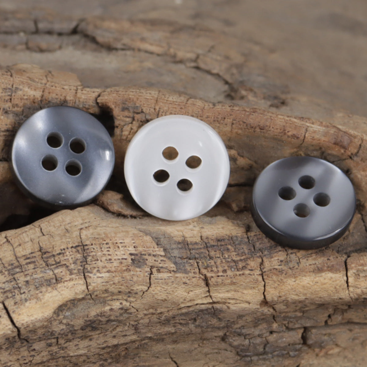 11.5mm Black White Gray Resin Buttons for Fashion Designers 100pcs - Lots of Buttons