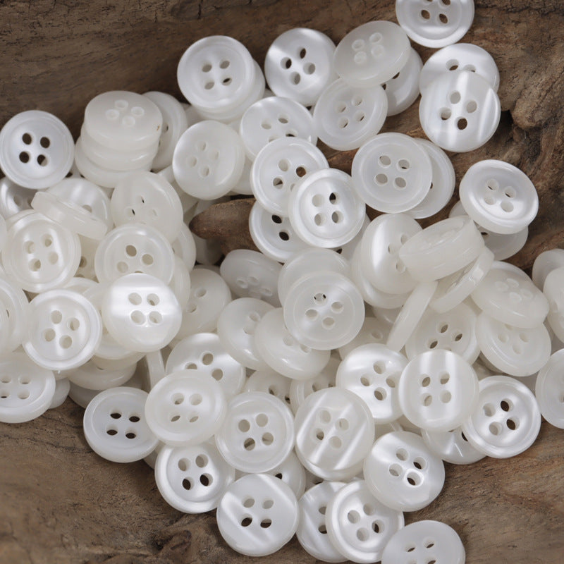 11.5mm Black White Gray Resin Buttons for Fashion Designers 100pcs - Lots of Buttons