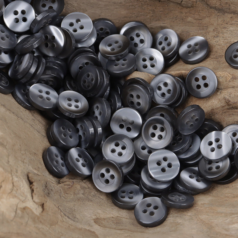 11.5mm Black White Gray Resin Buttons for Fashion Designers 100pcs - Lots of Buttons