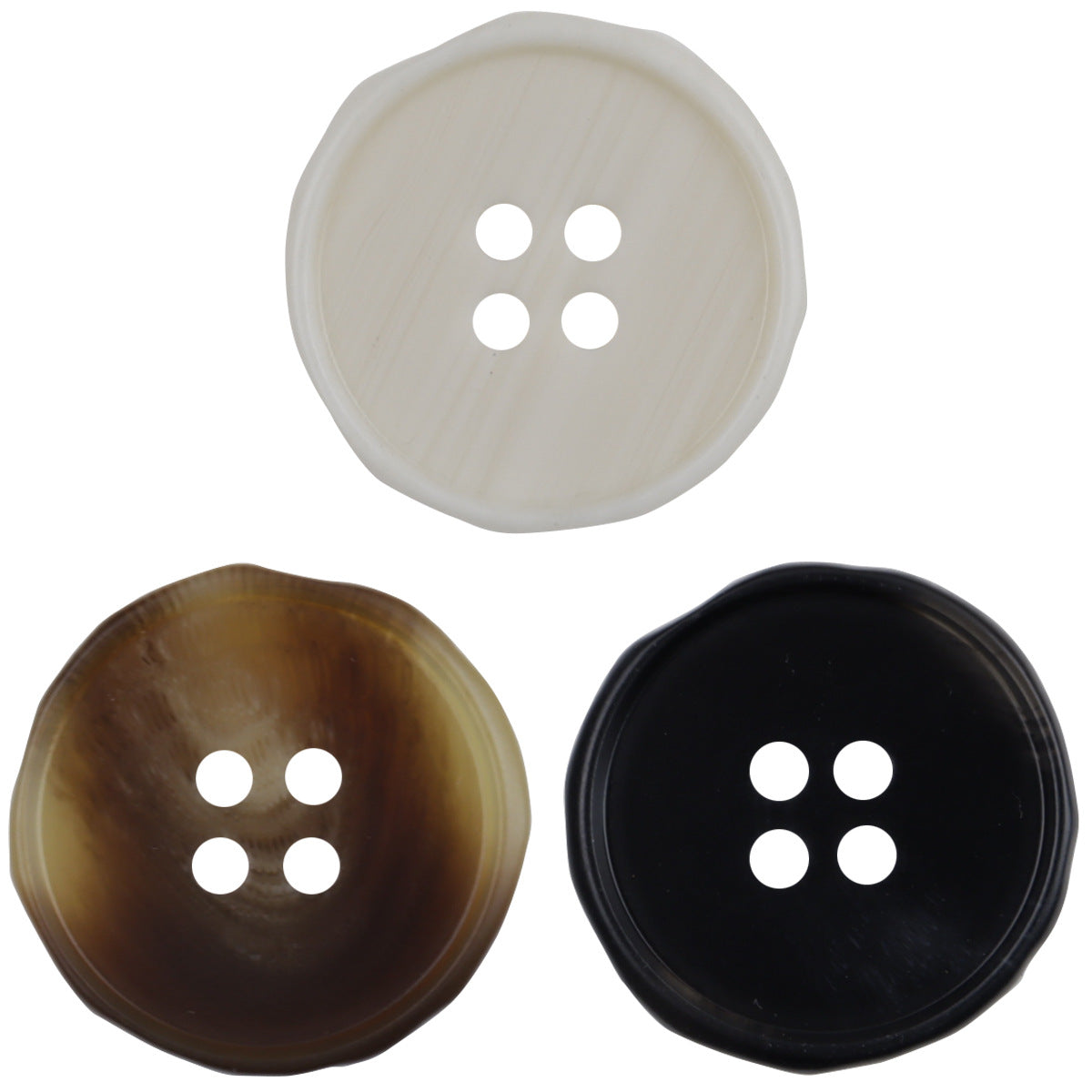Irregular Black and White Resin Buttons for Casual Pants 20pcs - Lots of Buttons