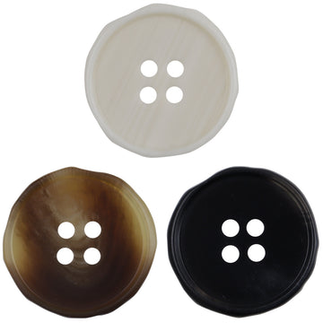 Irregular Black and White Resin Buttons for Casual Pants 20pcs - Lots of Buttons