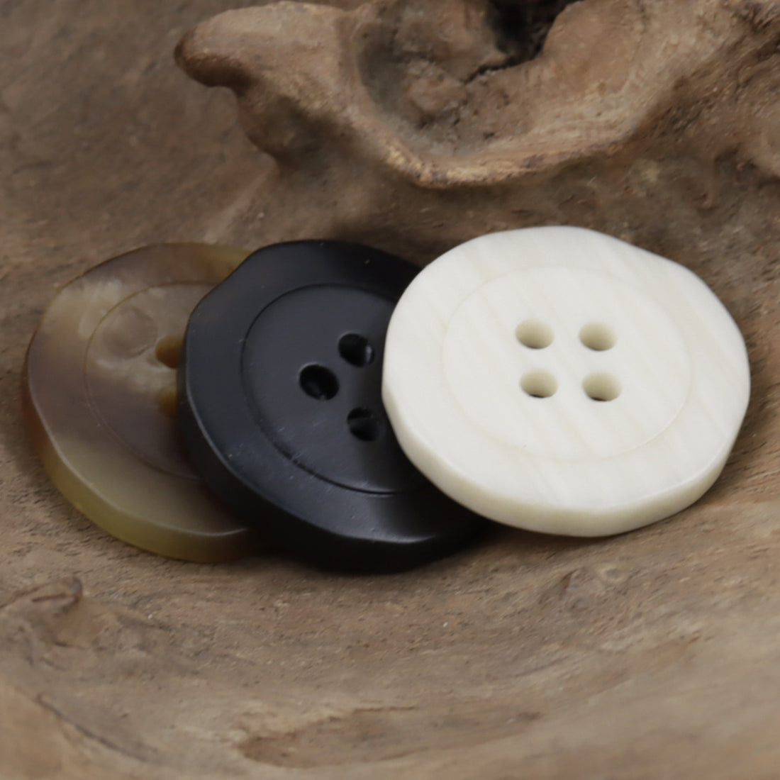 Irregular Black and White Resin Buttons for Casual Pants 20pcs - Lots of Buttons