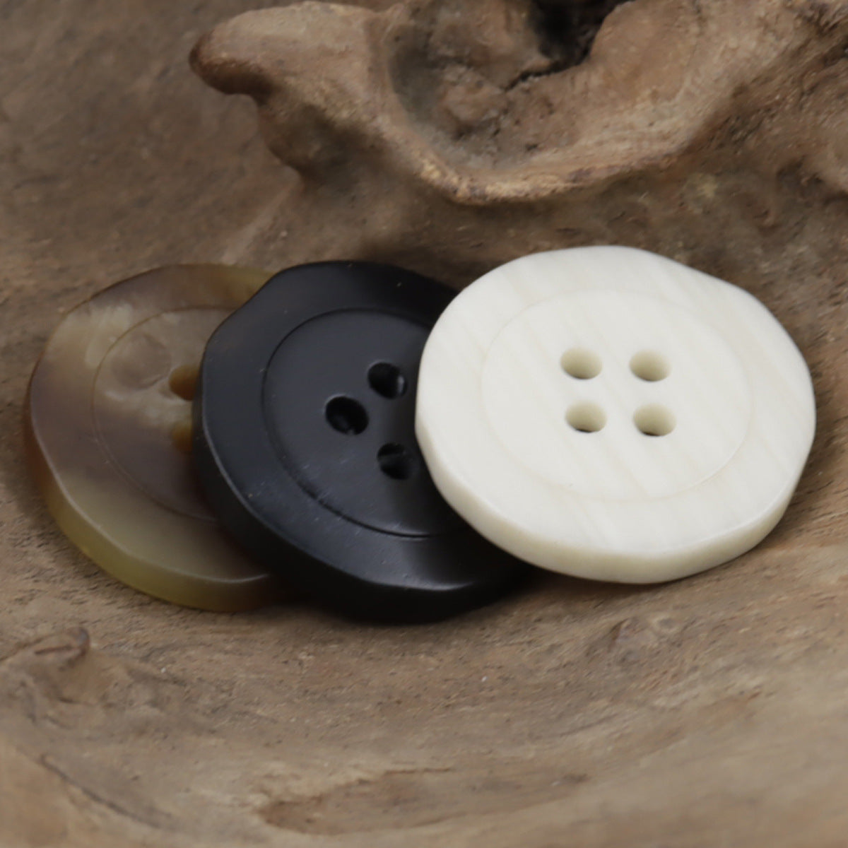 Irregular Black and White Resin Buttons for Casual Pants 20pcs - Lots of Buttons