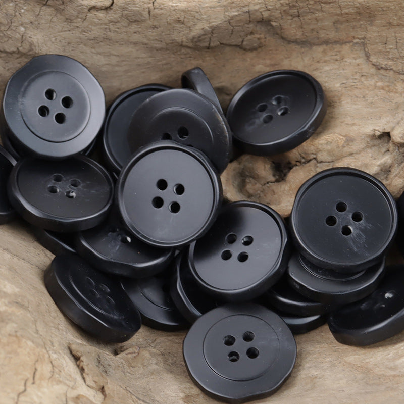 Irregular Black and White Resin Buttons for Casual Pants 20pcs - Lots of Buttons
