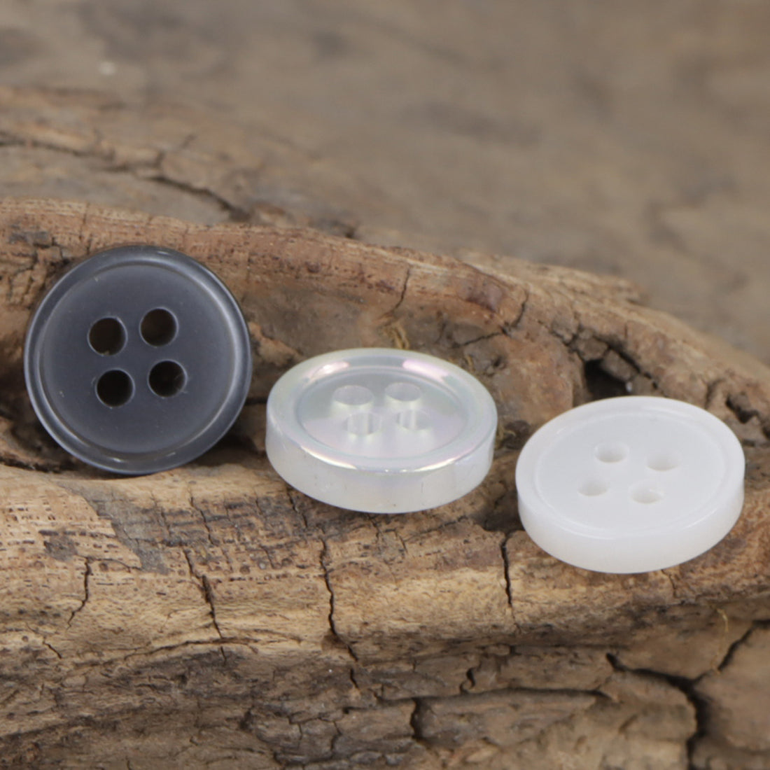 11.5mm Round 4-Hole Resin Buttons for White Shirts Sweaters Knitwear 100PCS - Lots of Buttons
