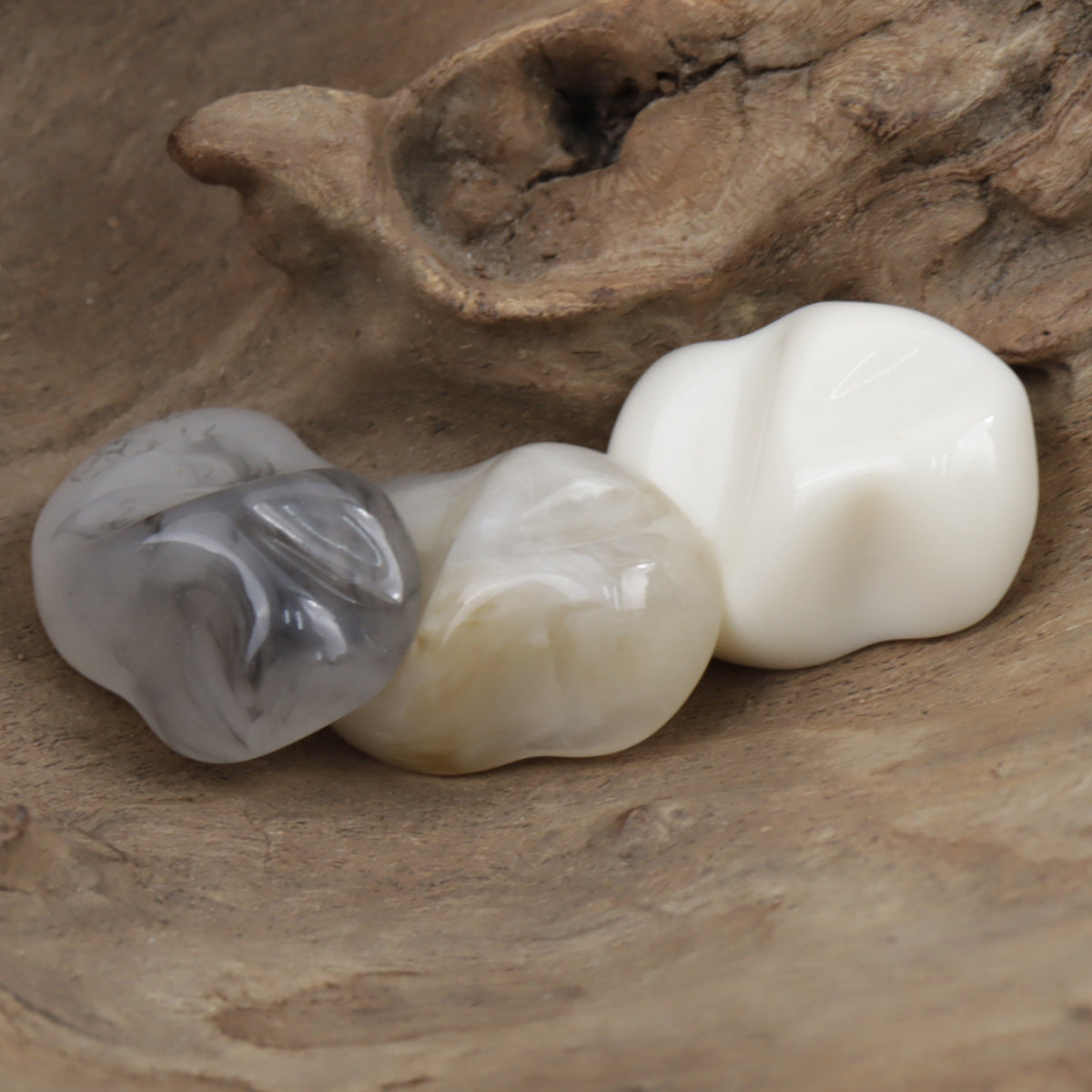 Irregular Imitation Jade Texture Translucent Resin Buttons,10pcs - Lots of Buttons