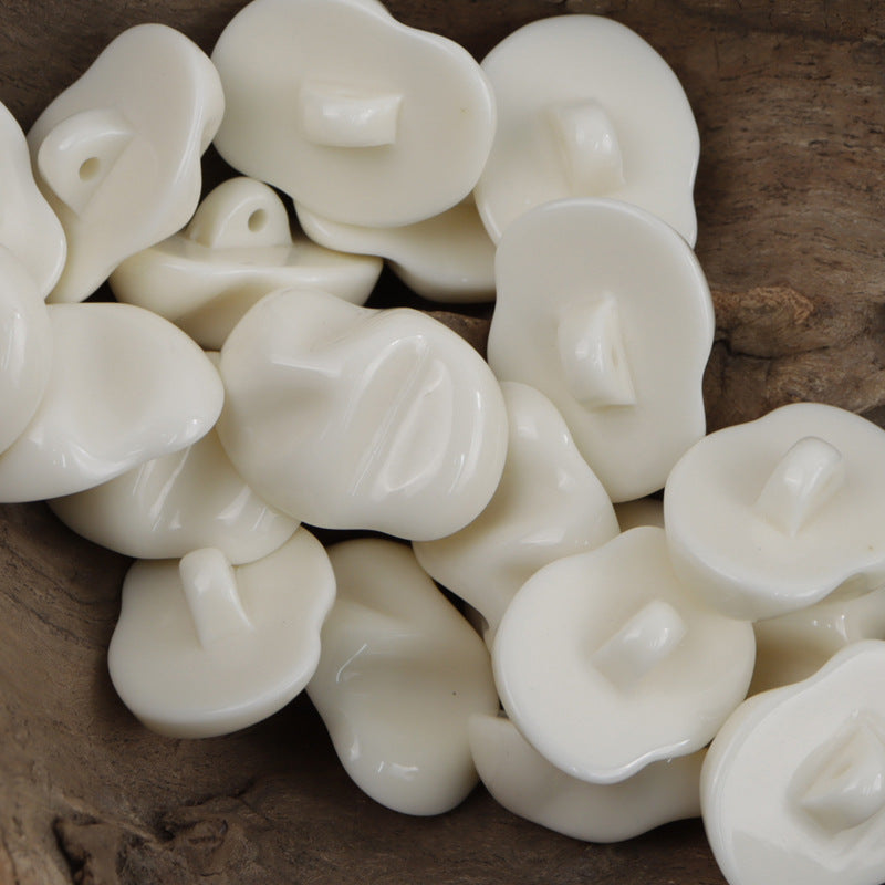 Irregular Imitation Jade Texture Translucent Resin Buttons,10pcs - Lots of Buttons