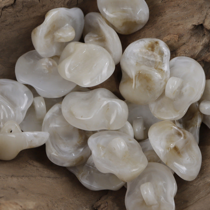 Irregular Imitation Jade Texture Translucent Resin Buttons,10pcs - Lots of Buttons