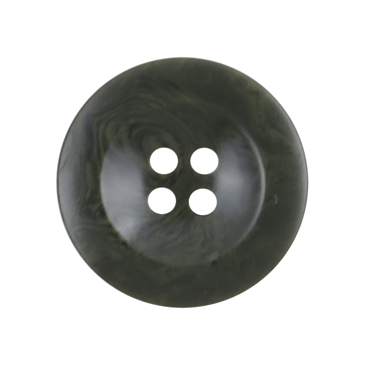 Wide-Edged Vintage Dark Green Resin Buttons,20pcs - Lots of Buttons