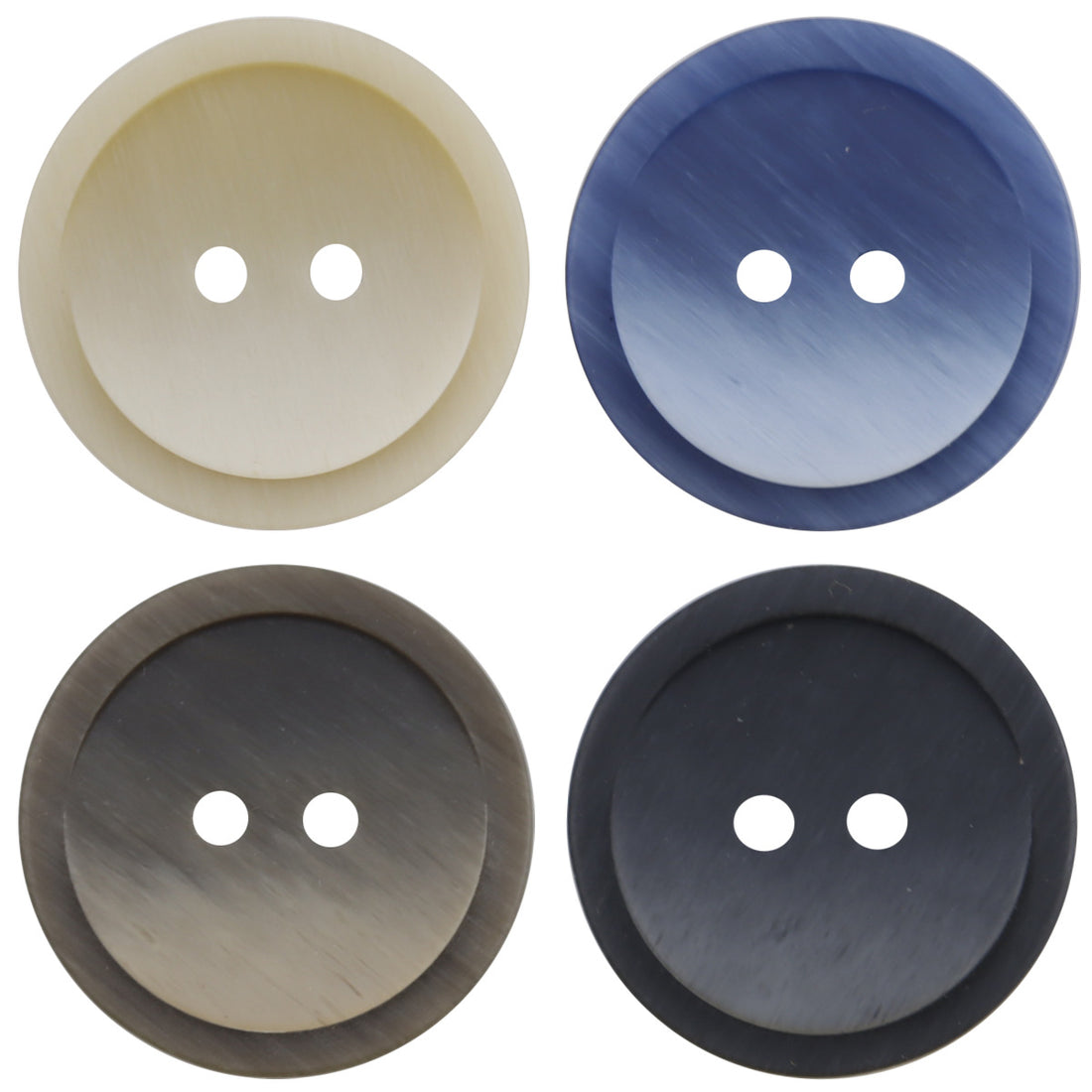 Round Gradient Brown Two Hole Resin Coat Buttons 30pcs - Lots of Buttons