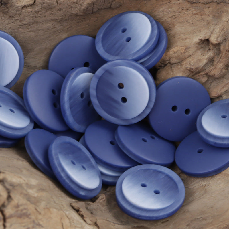 Round Gradient Brown Two Hole Resin Coat Buttons 30pcs - Lots of Buttons